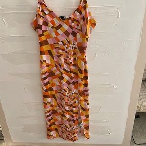New Knit dress forever 21 pink multi med
